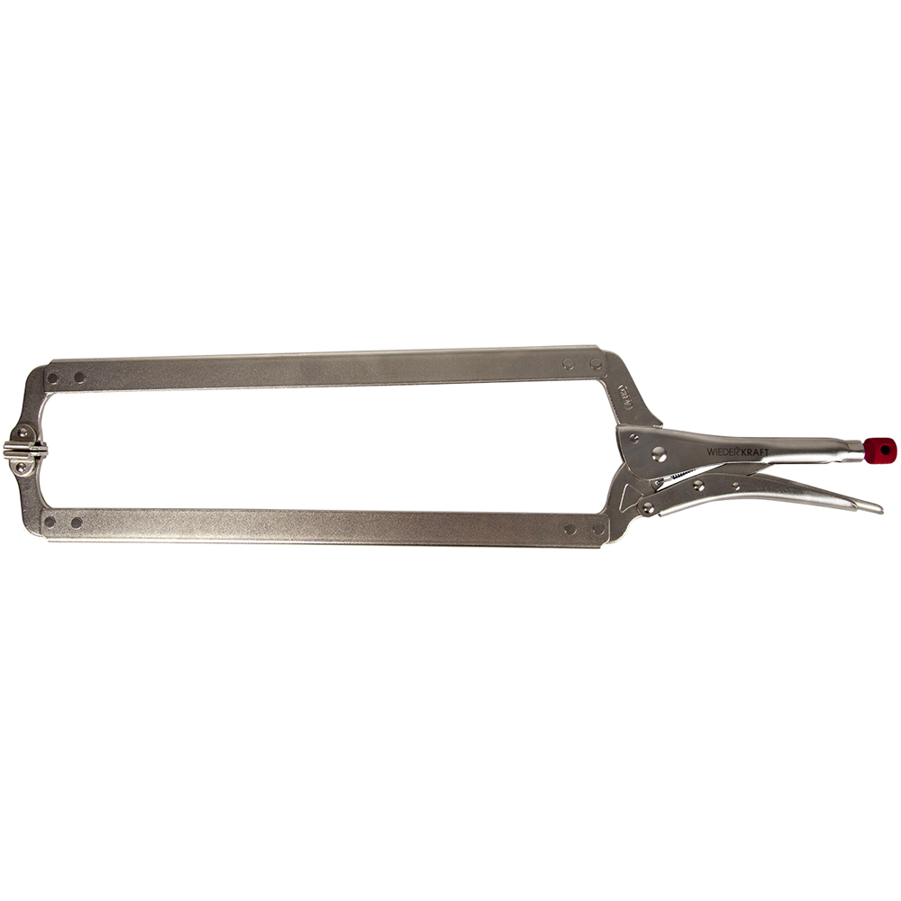 WDK-65142 Зажим сварочный С-образный с фиксатором. Струбцины сварочные. (167х608 мм) Wiederkraft