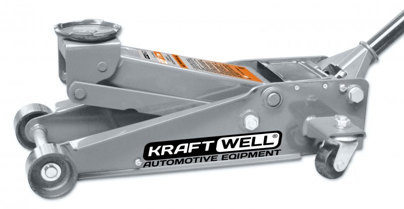KraftWell KRWFJ3D Домкрат подкатной гидравлический г/п 3000 кг.