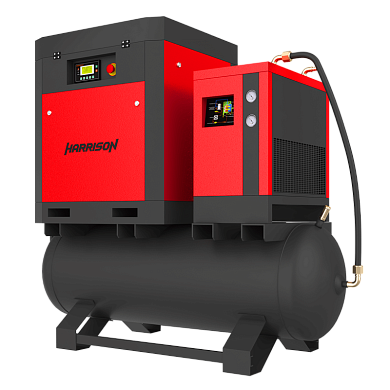 HRS-941500TD3 Винтовой компрессор с ресивером и осушителем Harrison: 1500 л/мин, 8 бар, 11 кВт, 300