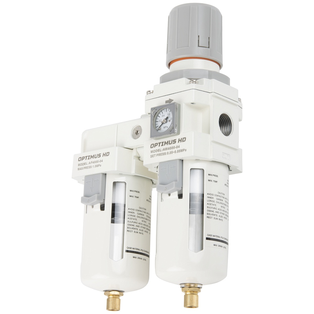 AFW4000-04 Блок подготовки воздуха 1/2" с влагоотделителем, регулятором и манометром Wiederkraft