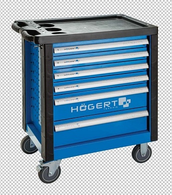 HOEGERT Тележка инструментальная 7 ящиков, 214 инструмент