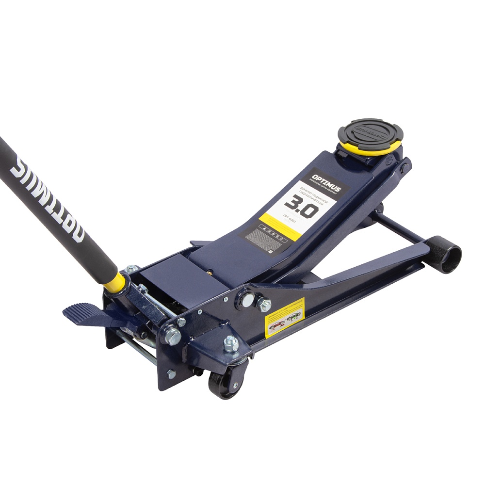 OPT-8090 Домкрат подкатной, г/п 3т. 80-515 мм с ножной педалью OPTIMUS