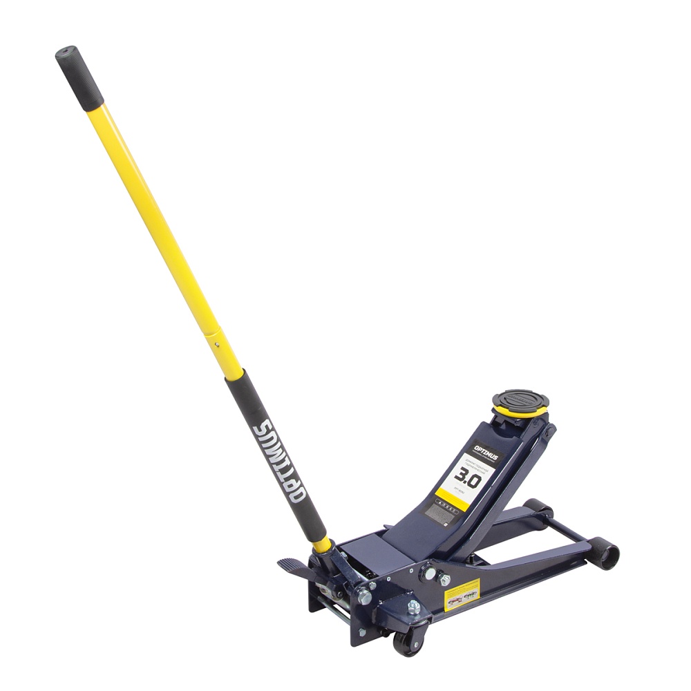 OPT-8090 Домкрат подкатной, г/п 3т. 80-515 мм с ножной педалью OPTIMUS