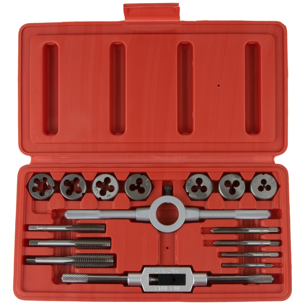 OPT-MTDS16 Набор метчиков и плашек М3-М12, 16 предметов, метрическая резьба OPTIMUS