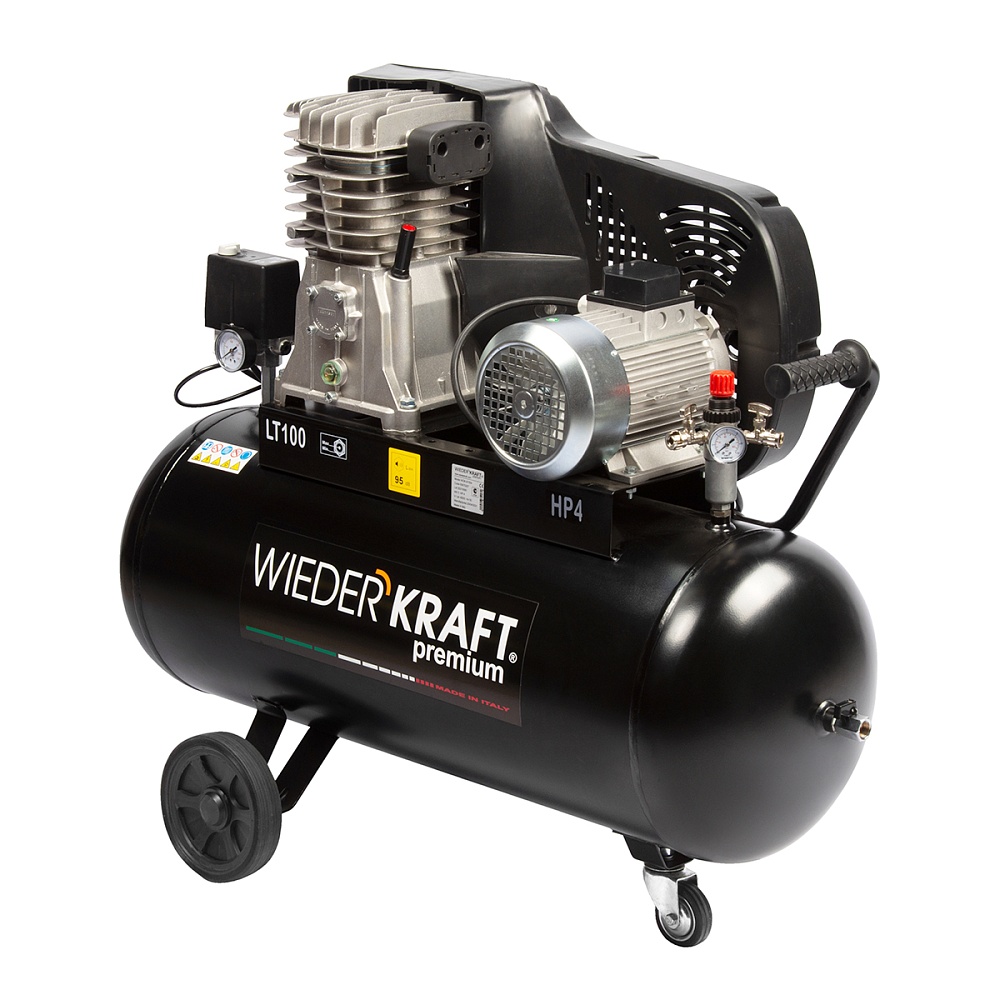 WDK-91054 WiederKraft Масляный поршневой компрессор, 100 л