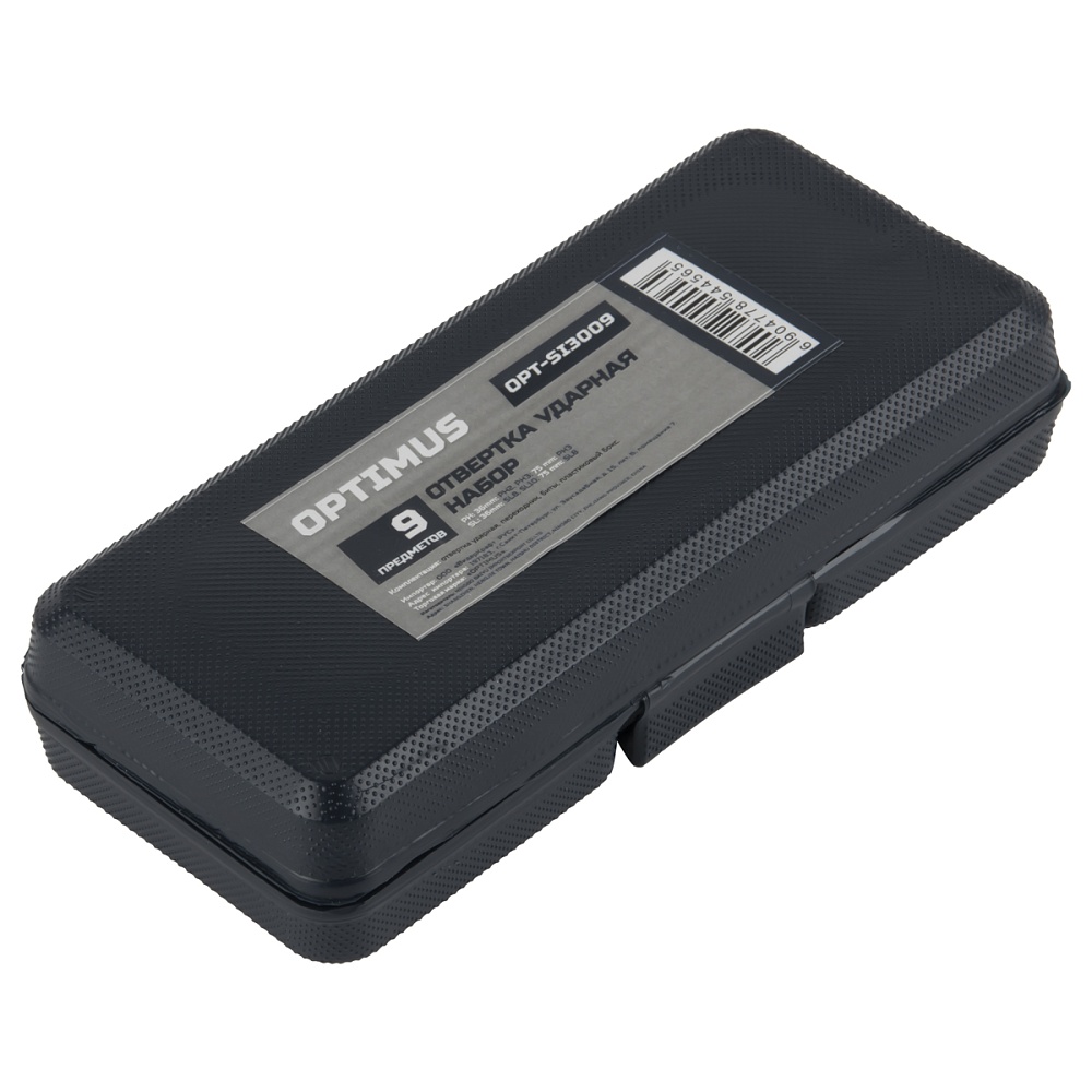 OPT-SI3009 Ударная отвертка с набором бит, 9 предметов OPTIMUS
