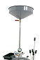 KraftWell KRW1832.80L Установка для слива и откачки масла/антифриза с круглой подъемной ванной, мобильная, объем 80 л