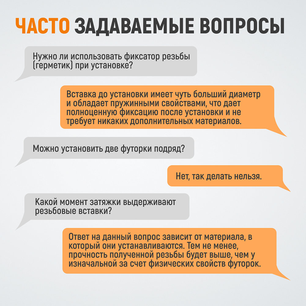 WDK-IN81252 Резьбовые вставки M8X1,25, 2,5d, 10 предметов Wiederkraft