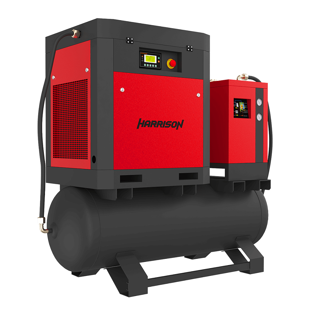 HRS-941500TD5 Винтовой компрессор с ресивером и осушителем Harrison: 1500 л/мин, 8 бар, 11 кВт, 500