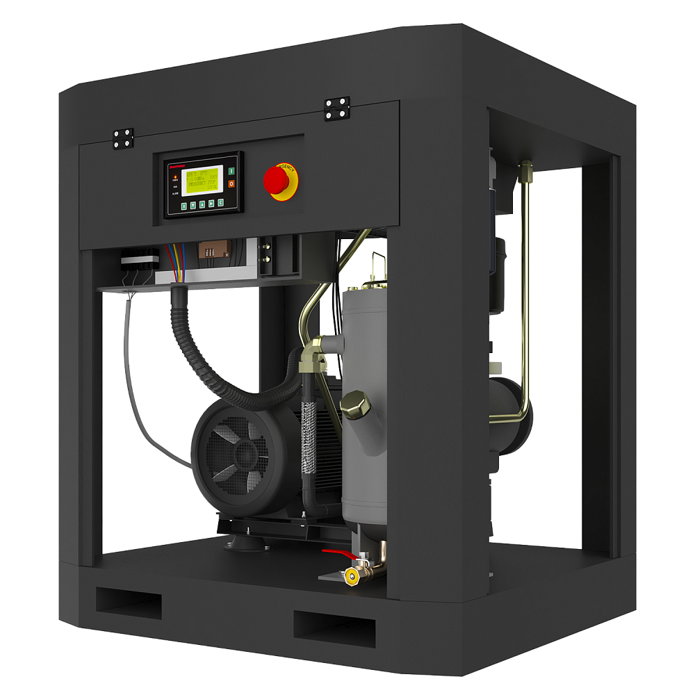 HRS-941100 Винтовой компрессор с ременным приводом Harrison: 1100 л/мин, 12 бар, 11 кВт