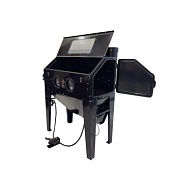 WDK-83421 Пескоструйная камера для очистки деталей от ржавчины и краски, ёмкость 420л. Wiederkraft