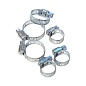 OPT-HT06 Хомуты червячные набор 6шт. 10-27 OPTIMUS