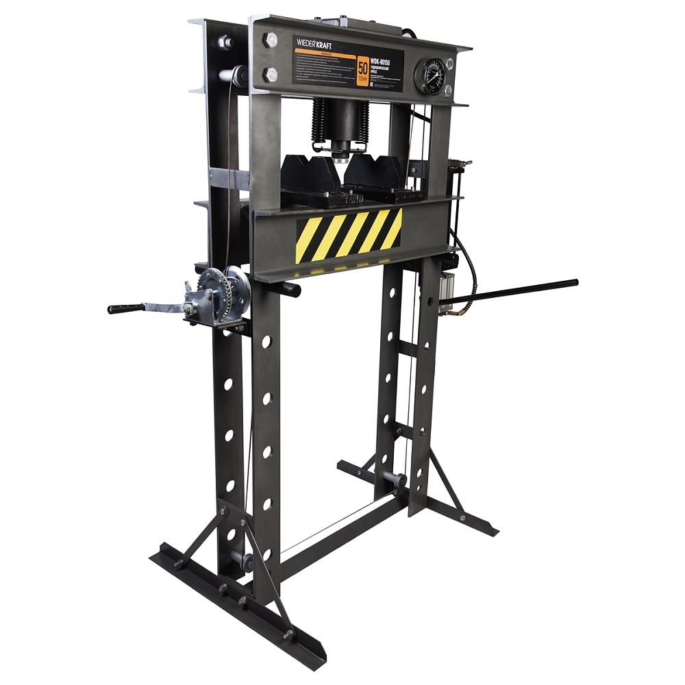 WDK-80150 50T  Пресс пневмогидравлический 50т, ход штока 175мм, раб. диапазон 0-890мм Wiederkraft