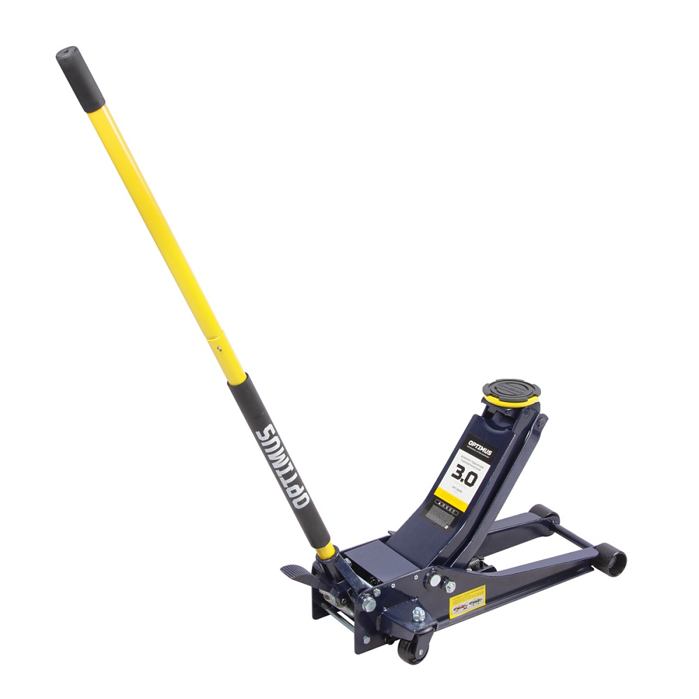 OPT-8090 Домкрат подкатной, г/п 3т. 80-515 мм с ножной педалью OPTIMUS