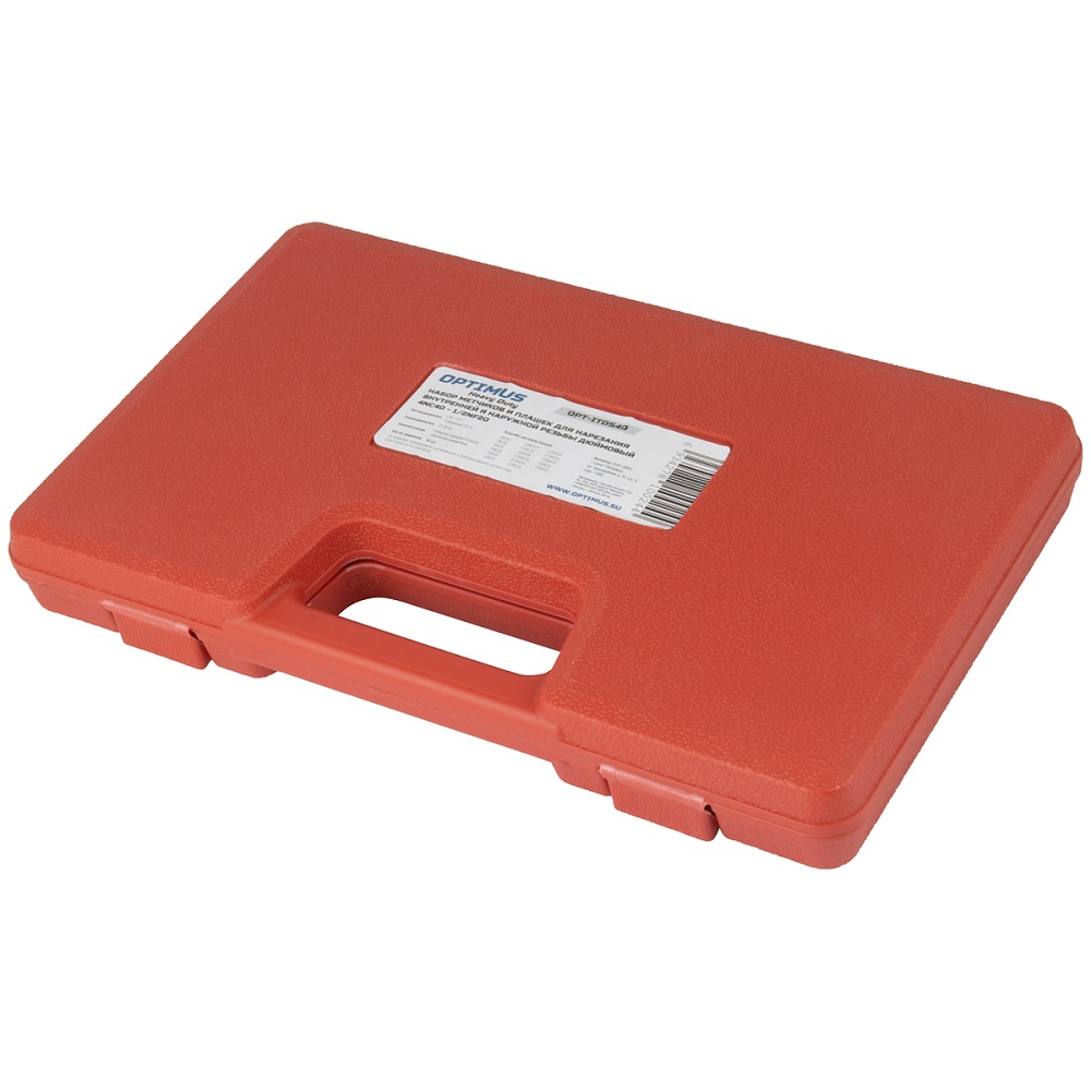 OPT-ITDS40 Набор метчиков и плашек 4NC40 - 1/2NF20, 40 предметов, дюймовая резьба OPTIMUS