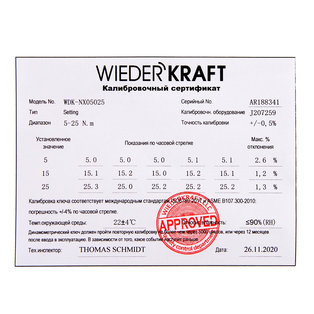 Ключ динамометрический WDK-NX05025