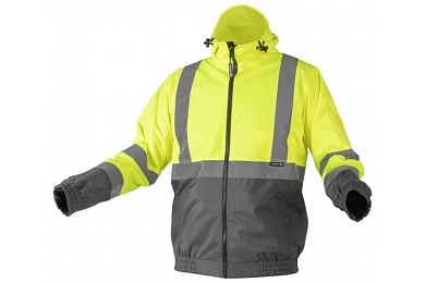 NIMS Куртка сигнальная с капюшоном водостойкая желтая 2XL (56)