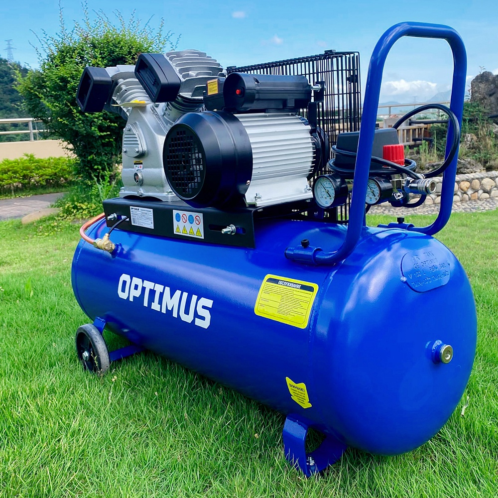 Optimus OPT-301042 Поршневой компрессор 420 л/мин, 2.2 кВт, 220 В, ресивер 100 л