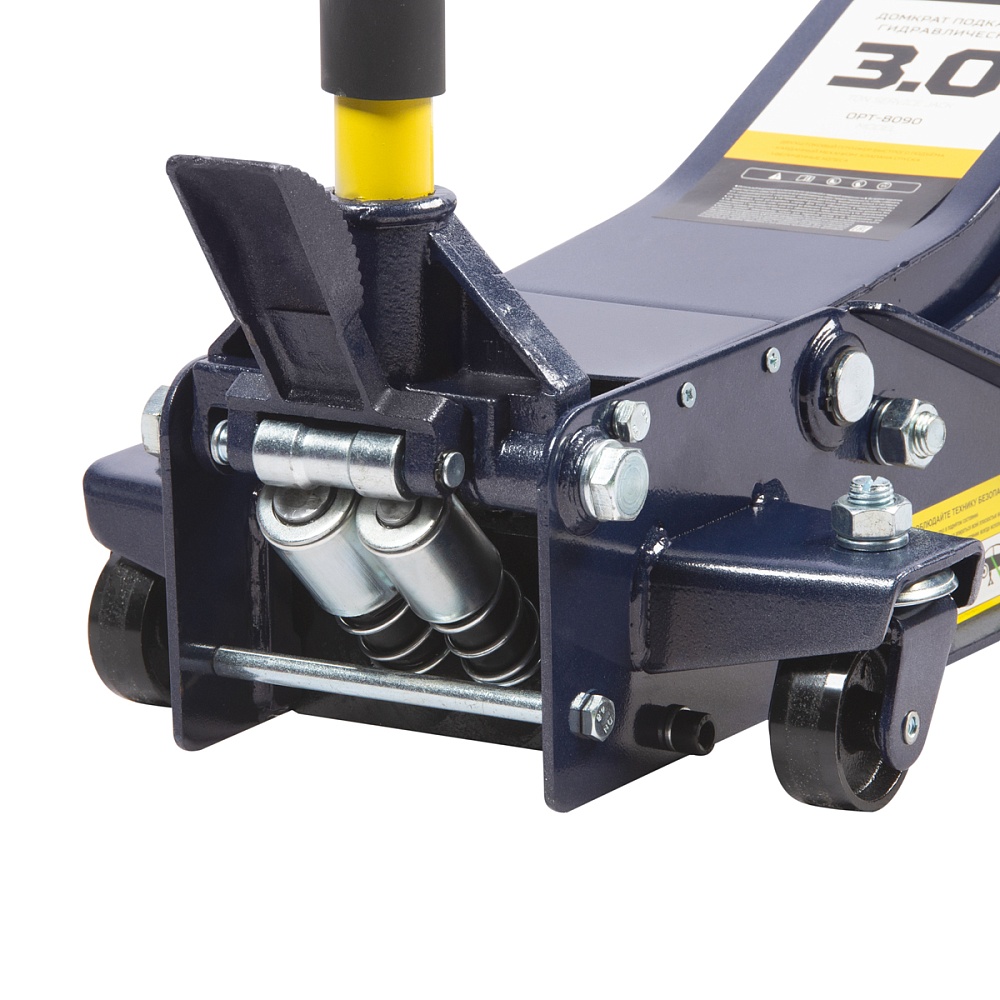 OPT-8090 Домкрат подкатной, г/п 3т. 80-515 мм с ножной педалью OPTIMUS