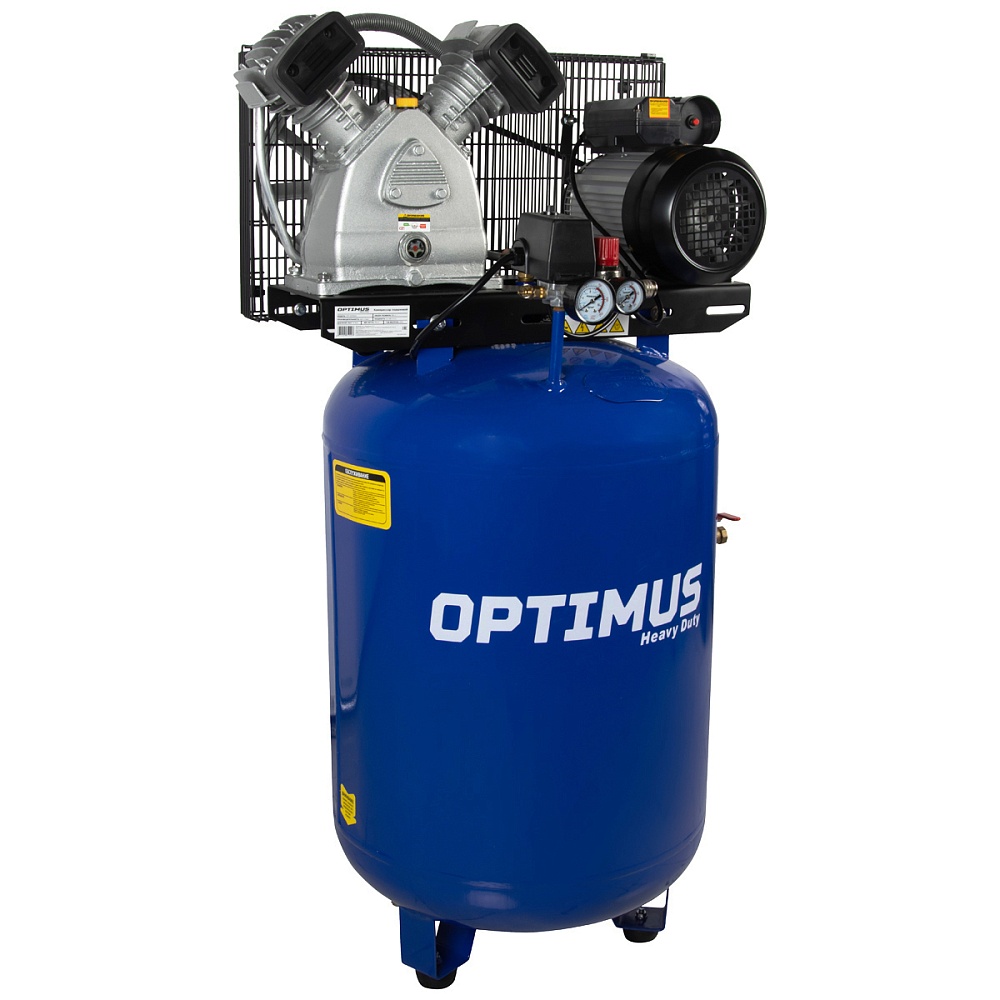OPT-301042A Компрессор поршневой вертикальный, ресивер 100 л, 420 л/мин, 2.2 КВт Optimus