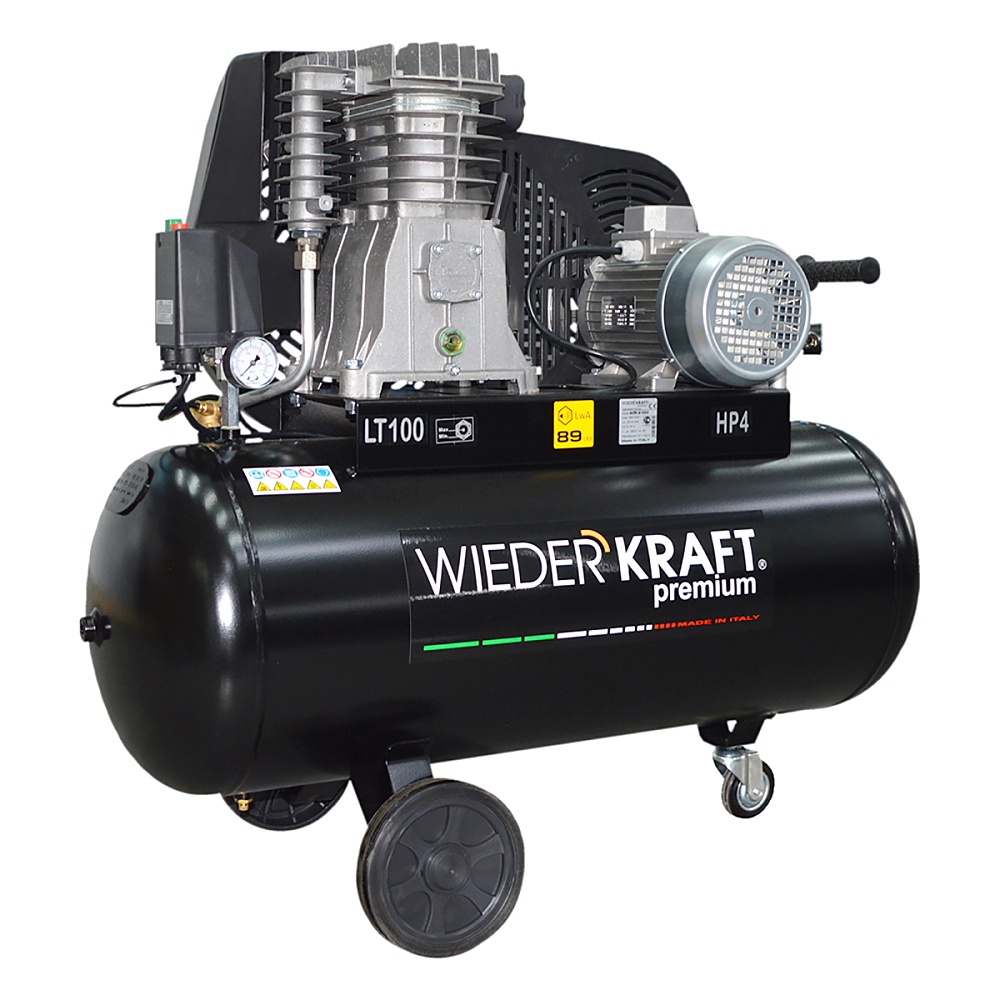 WDK-91054 WiederKraft Масляный поршневой компрессор, 100 л