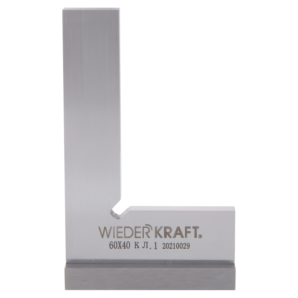 WDK-MR6040 Угольник поверочный 90° 60x40x20x5 мм, кл. 1 Wiederkraft