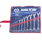 Набор комбинированных ключей, 1/4-15/16, 11 предметов KING TONY 1211SR