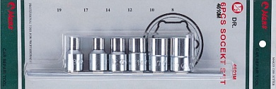 Набор 6-гранных торцевых головок на 1/2" Hans, 4601M