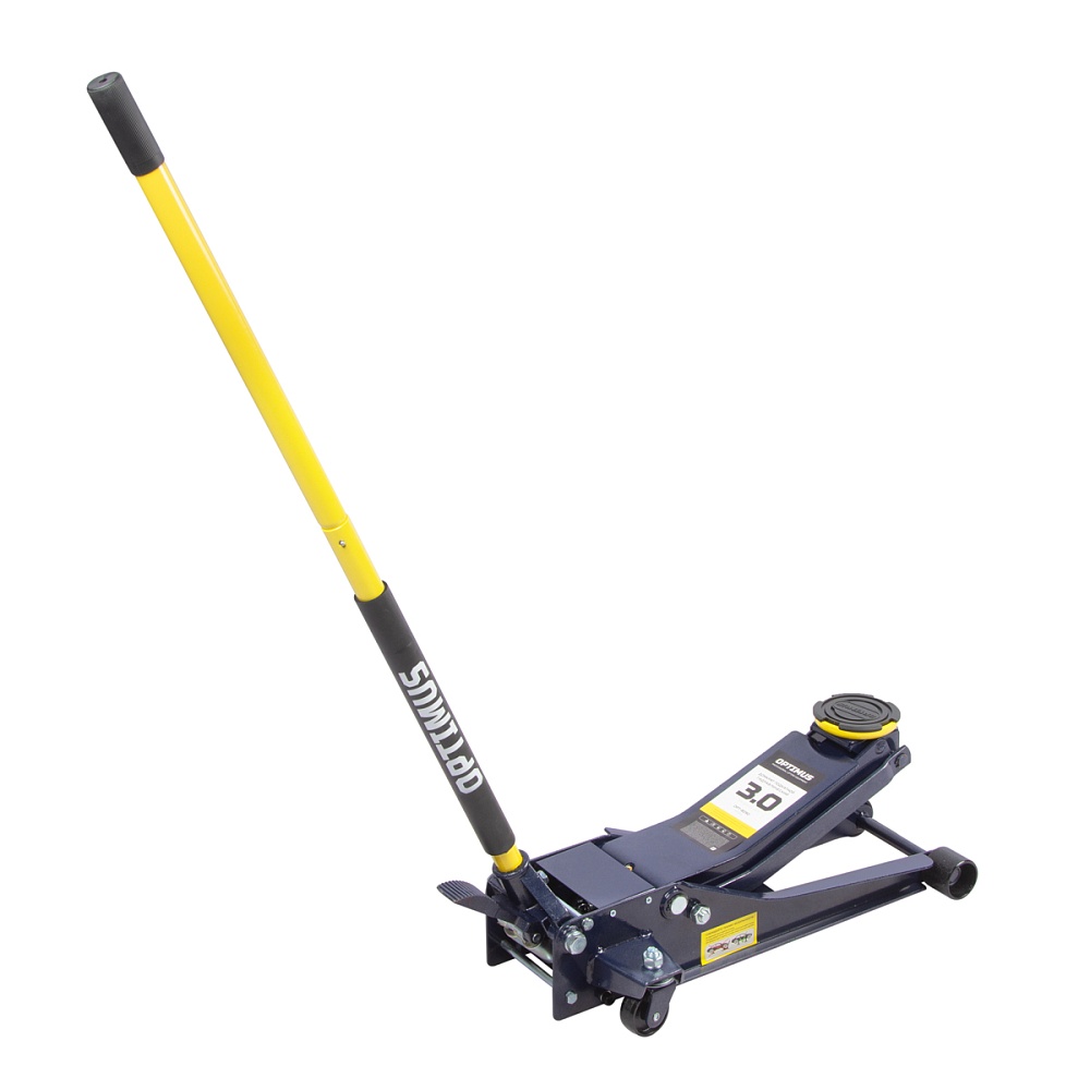 OPT-8090 Домкрат подкатной, г/п 3т. 80-515 мм с ножной педалью OPTIMUS