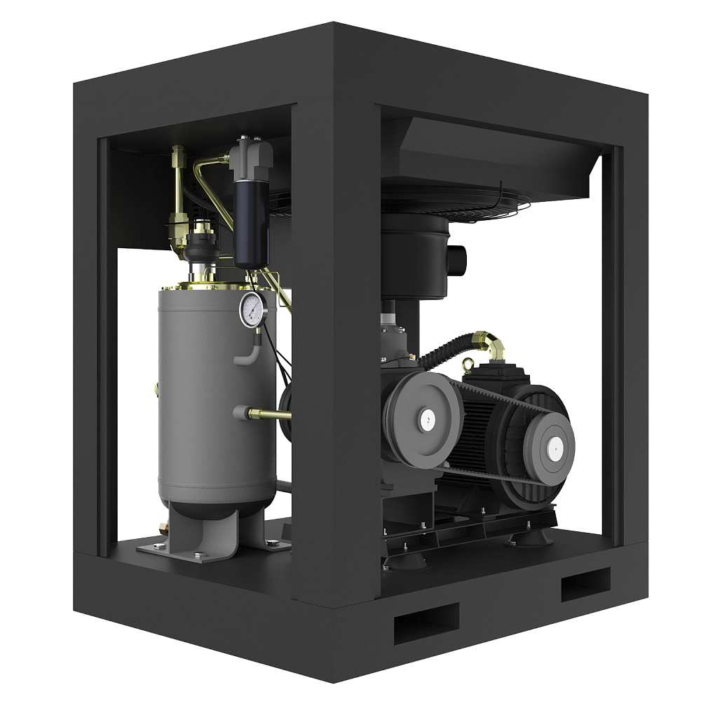 HRS-941100 Винтовой компрессор с ременным приводом Harrison: 1100 л/мин, 12 бар, 11 кВт